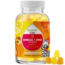 Kids Omega und DHA Gummis - Fatty Acids Omega 3 6 9 mit Vitamin C für Vision - Nutritional DHA für Kinder für gesundes Nervous System & Focus Support - Fish Free - 60 Count