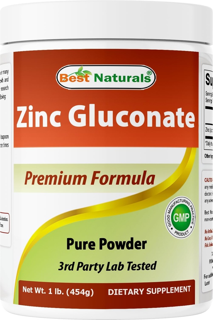 Best Naturals Zinc Gluconate Pure Powder 1 Pound