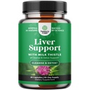 Milk Thistle Liver Support Supplement - Kräuter-Lebensmittel mit Silymarin Milk Thistle Extract Dandelion Root Artichoke Extract Choline Bitartrate Berberine und Chicory Root für Cleanse 60 Count