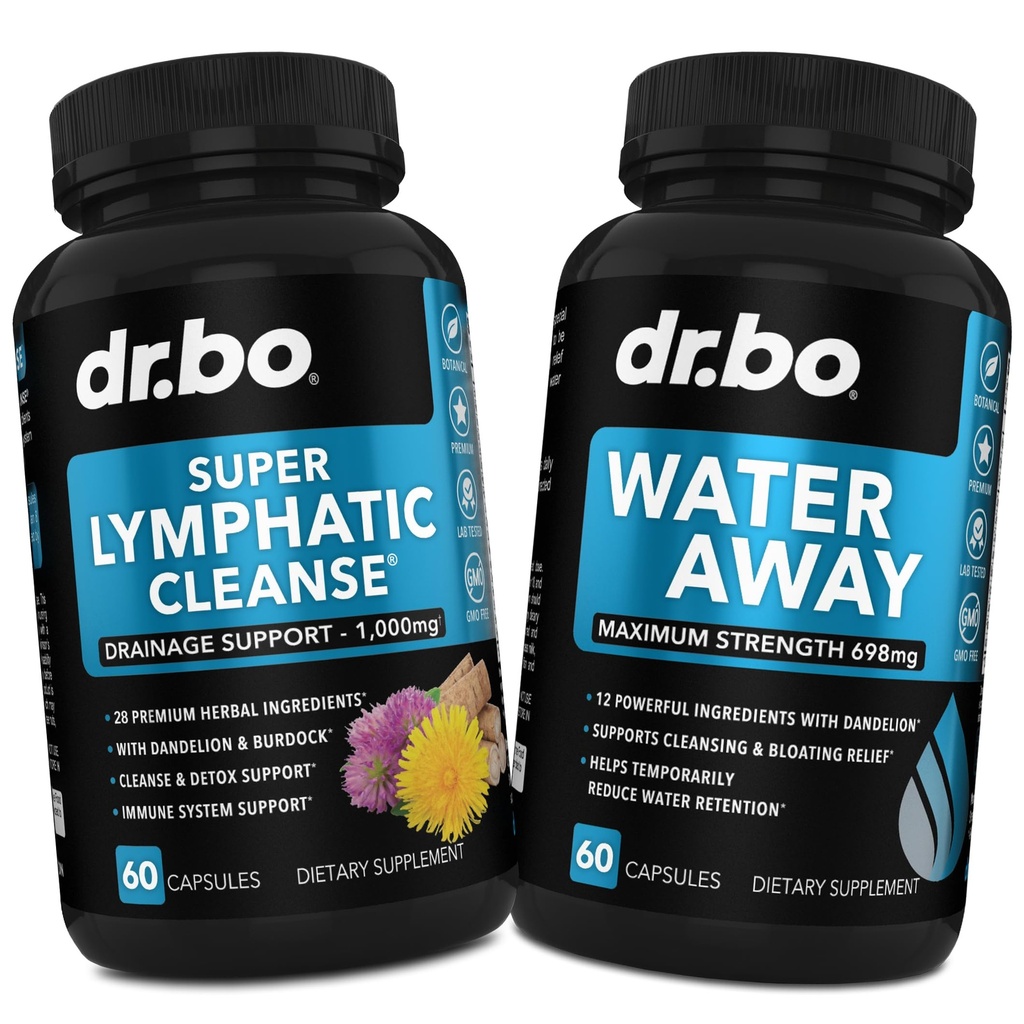 Lymphatic Drainage Supplements Pillen & Wasser Weg - Lymphatic Support Gesamte Kräuterreiniger Produkte & Natürliche Wasser Pillen Diuretika für Retention - Lymphe Node Detox Cleanse System Drainage