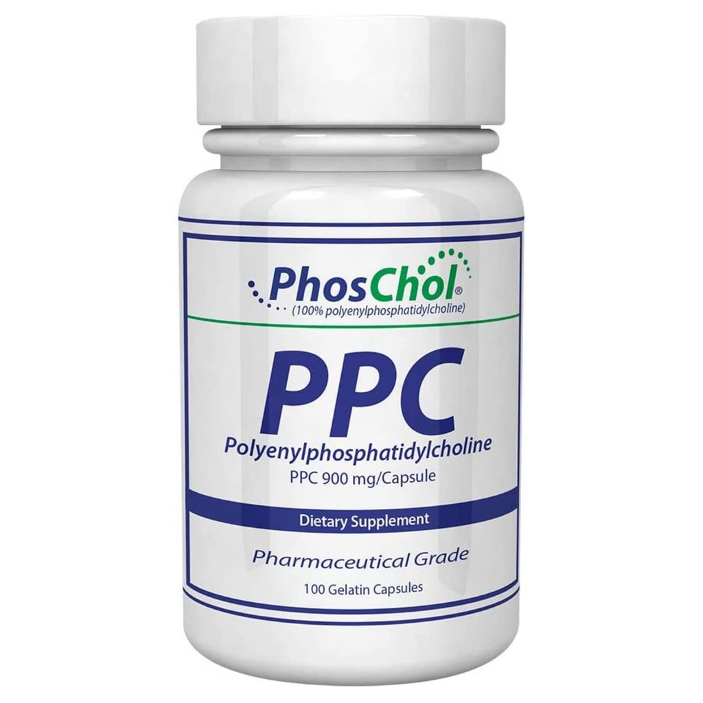 Nutrasal PhosChol PPC Polyényl PhosphatidylCholin Choline Supplément 900mg 100 Capsules de gélatine