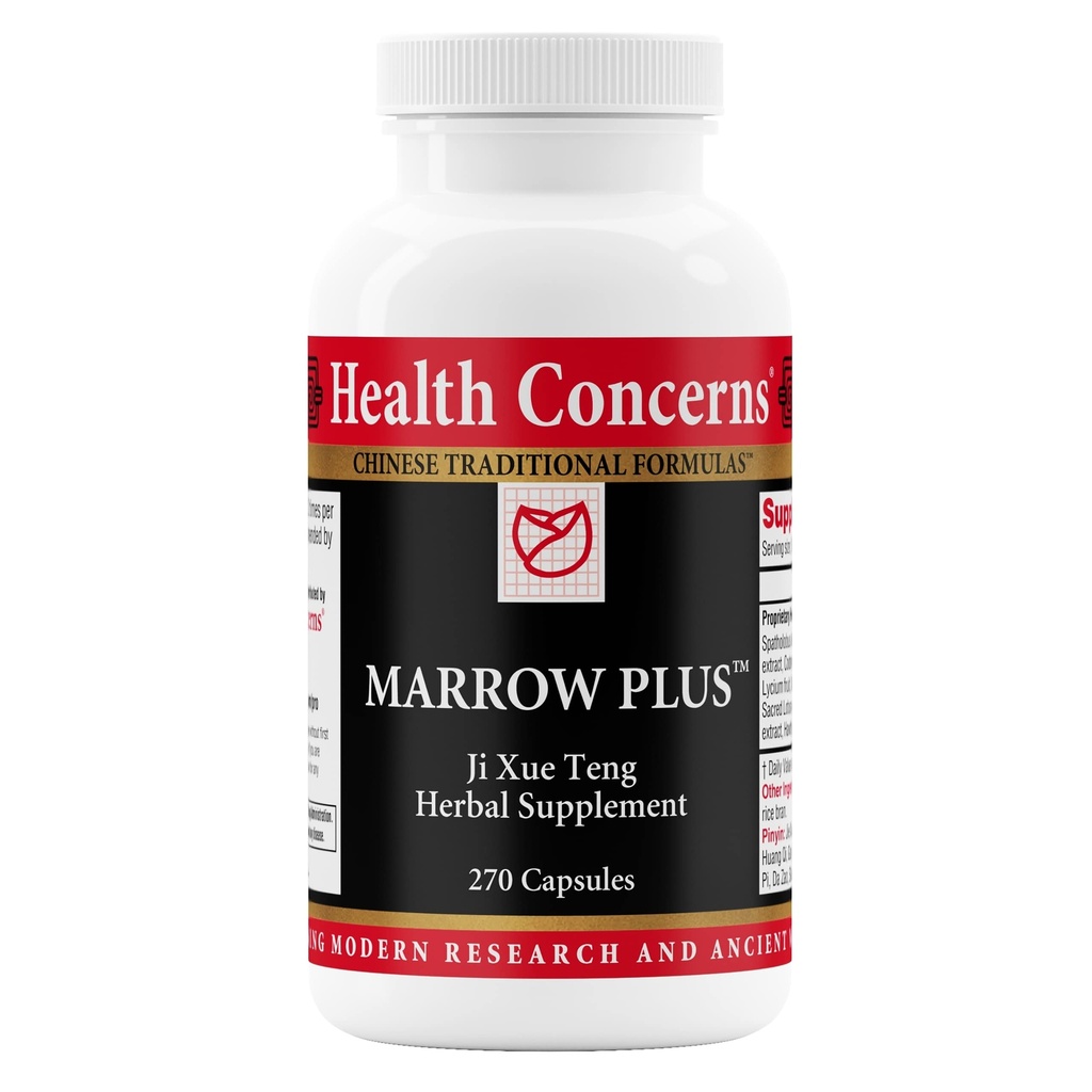 Health Concerns Marrow Plus – Knochen Marrow & Blut Generation Kräuterergänzung – Chinesische Kräuterformel für Anämie, & Zirkulation Unterstützung – Astragus, Salvia, & Tangerine Extrakte – 270 Kapseln