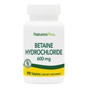 NaturesPlus Betaine HCl (Hydrochlorid) - 600 mg, 90 Tabletten - Verdauungsunterstützungsergänzung, Relieves Symptoms of Occasional Heartburn & Indigestion - Allergiker, Glutenfrei - 90 Portionen