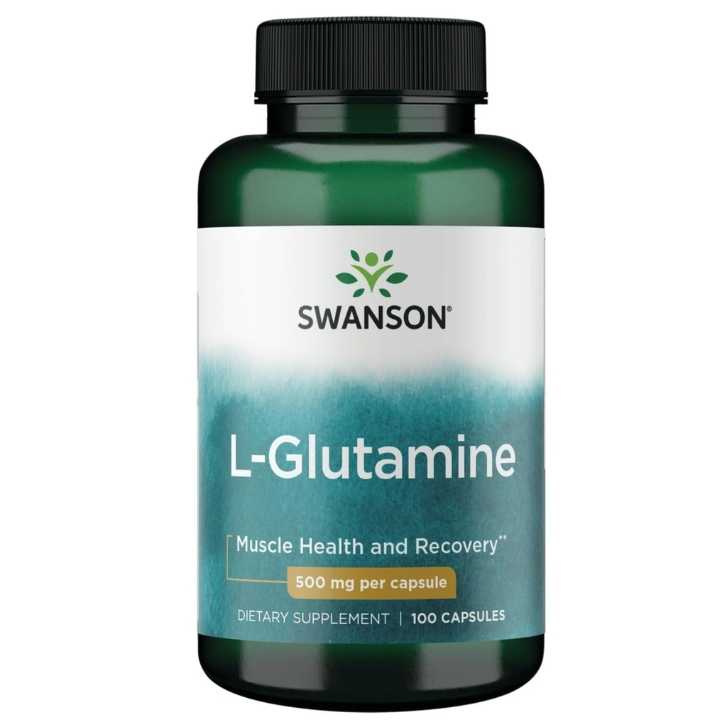 Swanson Amino Acid L-Glutamine 500 Milligrammes 100 Capsules