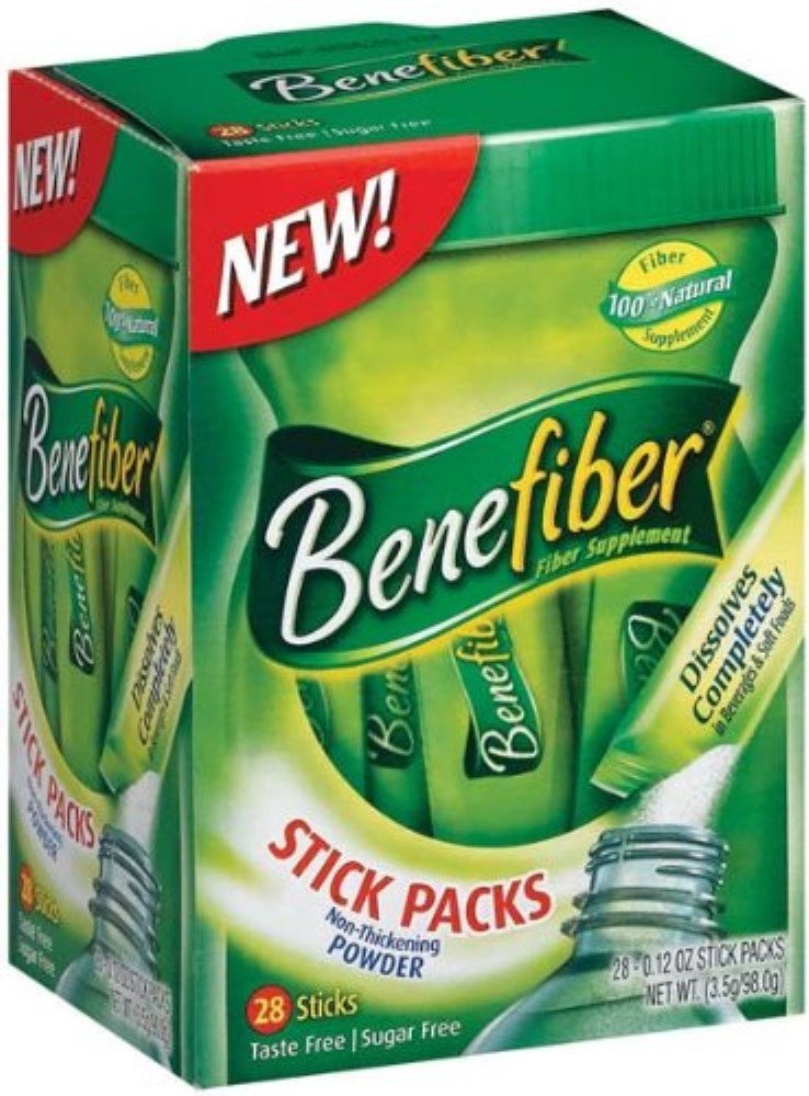 Benefiber Fiber Sugar-Free auf den Go Stick Packs, Unflavored, 28 ea (Pack von 3)