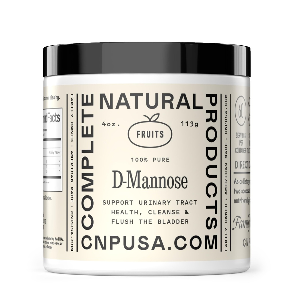 Reine D-Mannose-Pulver-Ergänzung - D-Mannose 4oz (113g) Ungefähr 60 Portionen für UTI, Natürliche Blase, & Harnwege Gesundheit