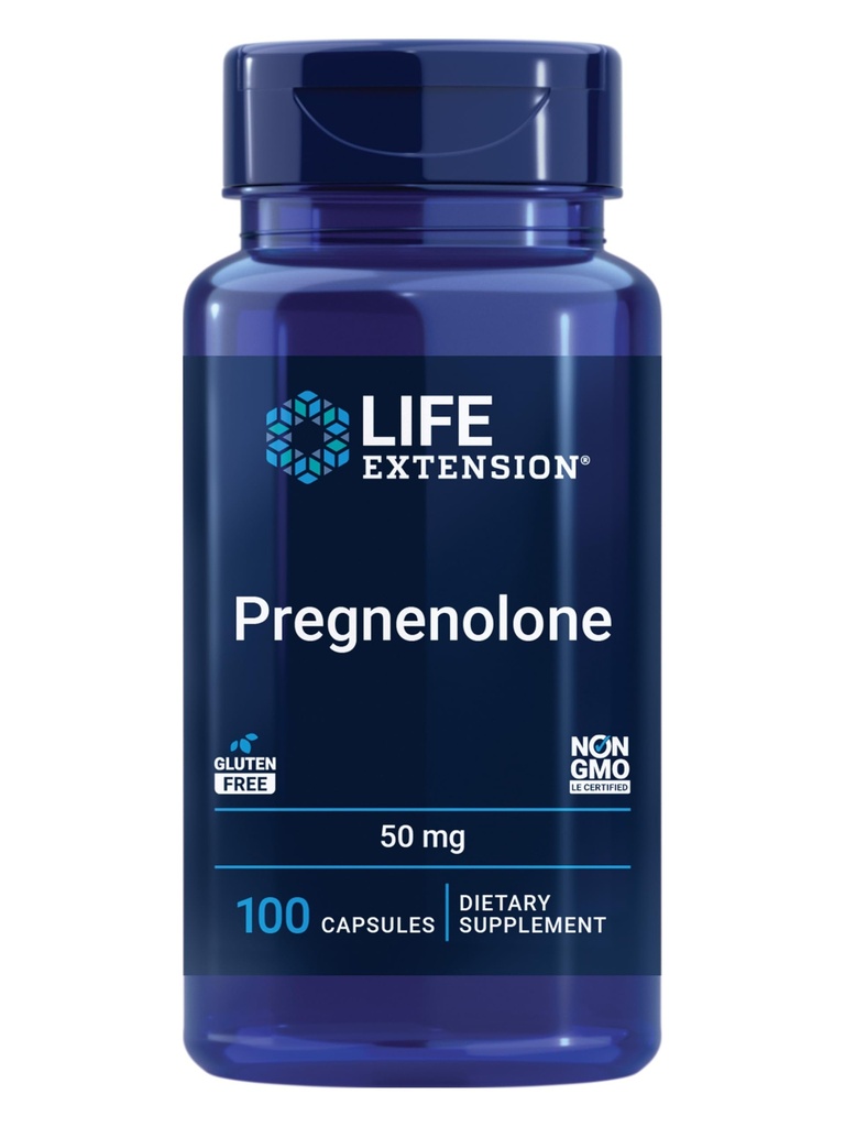 Lebensverlängerung Pregnenolone, Neurohormone, Fördert Gedächtnis Gesundheit und Gehirnplastizität, Glutenfrei, Non-GMO, 100 Kapseln