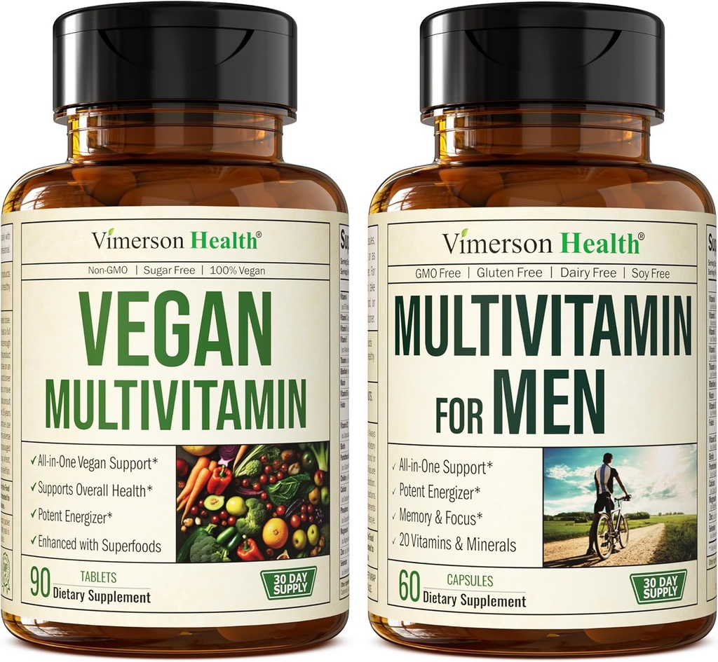 Vegan Multivitamine für Vegane und Vegetarier & Komplett Multivitamin für Männer