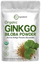 Micro-ingrédients Ginkgo Bio Biloba poudre, 8 once (18 mois d'approvisionnement), sans remplissage, soutient la fonction cérébrale et l'alerte mentale, aucun OGM et végétalien amical