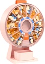 Daviky Pill Dispenser Daily, Large Pill Organizer mit Wand- oder Standbenutzung, 14 Tage Pillencontainer, Push Button Design, Wöchentliche Pille Box für Vitamin, Medizin, Ergänzung, Fischöl(Pink)
