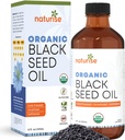 Bio Black Seed Oil (Nigella Sativa, Cumin Seed) Kalt Pressed Non-GMO, 8 Unzen Glasflasche Quelle essentielle Fettsäuren, Omega 3 6 9'