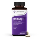 LifeSeasons Immuni-T - Immununterstützungsergänzung - Immunsystem Booster - Natural Cold & Flu Relief - Elderberry, Echinacea, Andrographis, Arabinogalactans & Olive Leaf - 90 Kapseln
