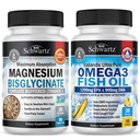 Magnesium Bisglycinat 180 Count + Omega 3 Fischöl 90 Count Bundle