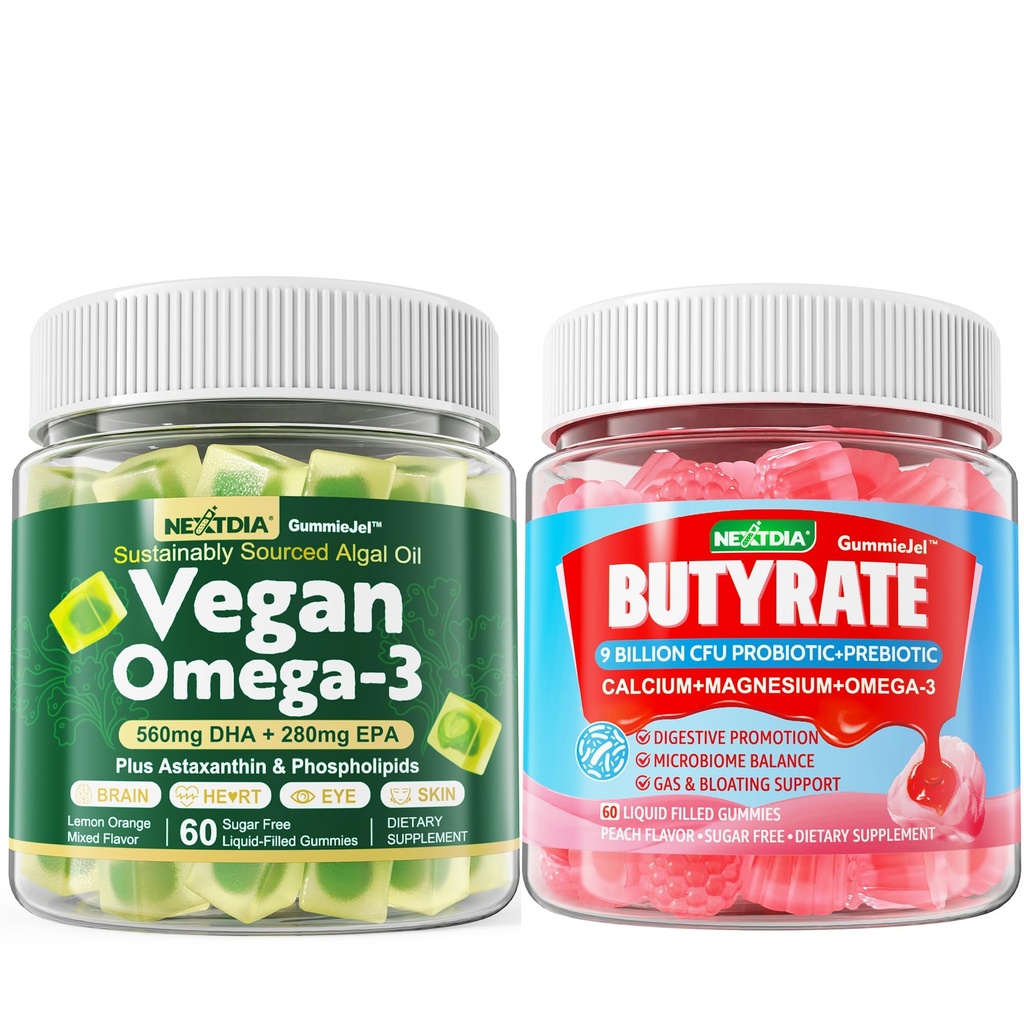 Vegan Omega 3 Gummis + Butyrate Gummis Zuckerfrei