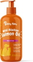 Zesty Paws Wild Alaskan Salmon Oil for Dogs and Cats- Skin and Coat Support, Omega 3 Supplément pour animaux de compagnie, 16oz, Pump Top
