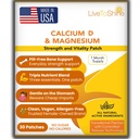 Calcium Magnésium D3 Patches topiques pour hommes et femmes - Approvisionnement d'un mois - États-Unis Fabriqué par Live to Shine