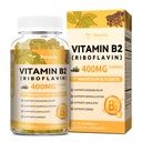 Totaria Vitamin B2 Gummies, Sugar Free Riboflavin 400mg Supplement for Adults & Kids with Magnesium Glycinate 400mg, COQ10 & Elderberry, Skin & Nervous System Support, Non-GMO, 60 Gummies