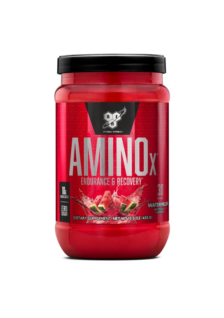 BSN Amino X Muscle Recovery & Endurance Powder mit BCAAs, 10 Gramm Aminosäuren, Keto Friendly, Koffeinfrei, Support Endurance, Zero Sugar, Watermelon, 30 Portionen (Packaging May Vary)