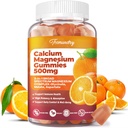 Calcium Magnesium Supplement Gummi für Erwachsene: Calcium Citrat 600 mg mit Vitamin D3 & K2 für Frauen Männer - unterstützt B0ne Stärke, bessere Zzz, Muskeln, Energie & Immune (60 Zähler)
