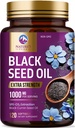 Schwarzes Seed Öl 1000mg - Premium Extra Strength Nigella Sativa Schwarzes Öl - Schwarzes Seed Öl Haut, Verdauungs-Gesundheit & Immununterstützung - Non-GMO Antioxidant, Glutenfreie Ergänzung - 120 Softgels