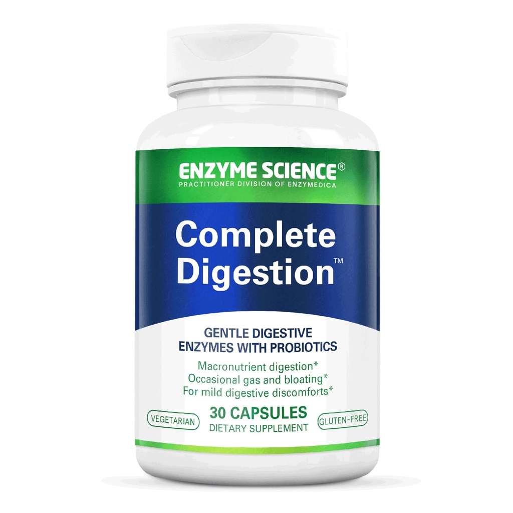 Enzyme Science Complete Digestion - Verdauungsenzyme für Frauen und für Männer mit Probiotika - 3-in1 Gut Health Support for Digestion - Verdauungsgesundheit – Enzimas digivas y probioticos - 30 Kapseln
