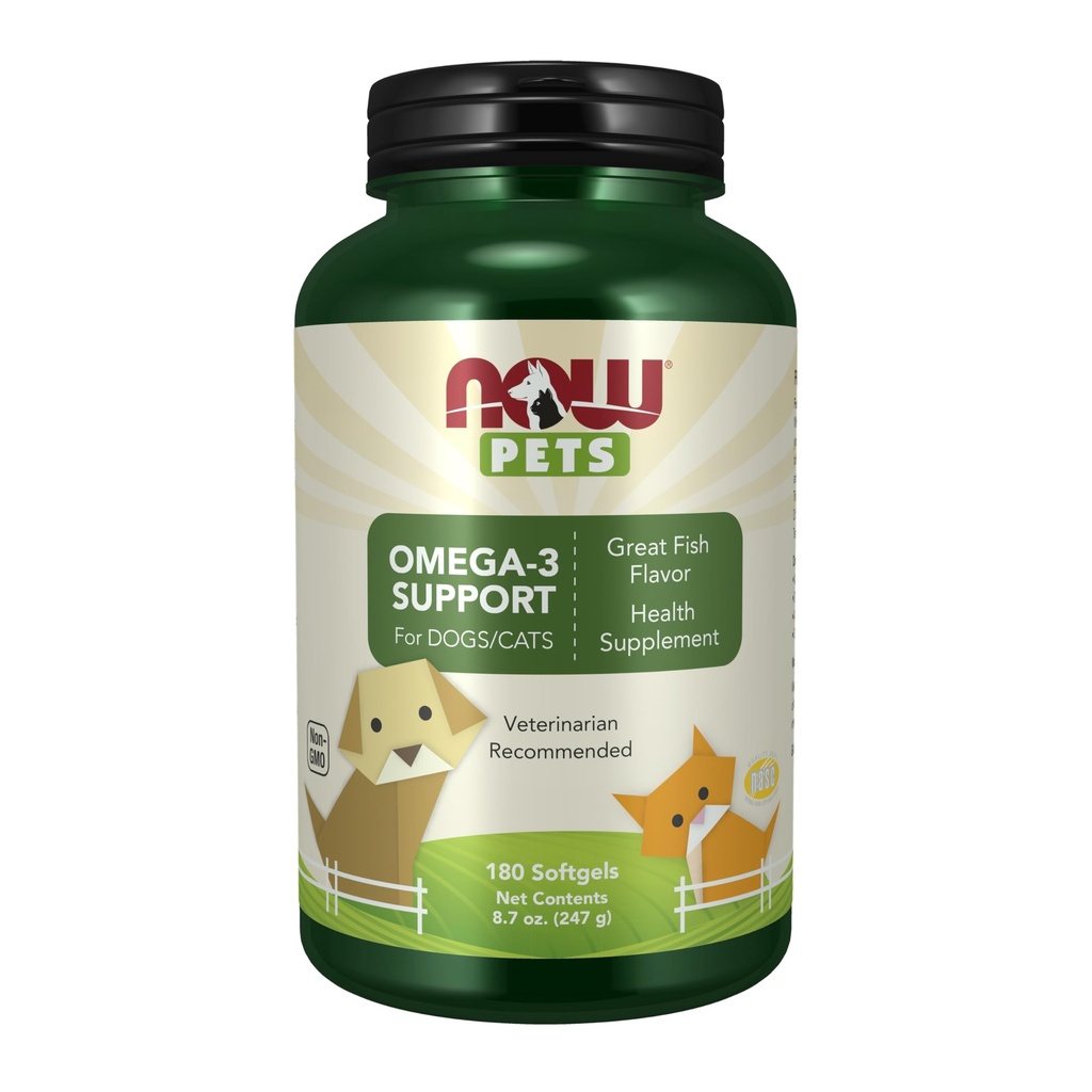 JETZT Pet Health, Omega 3 Supplement, Formuliert für Katzen & Hunde, NASC Zertifiziert, 180 Softgels