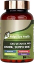 Eye Vitamin & Mineral Supplement mit Lutein, Zeaxanthin, unterstützt Augenfarbe, Vision Gesundheit für Erwachsene mit Vitaminen C & E, Vegan Augen Vitamin
