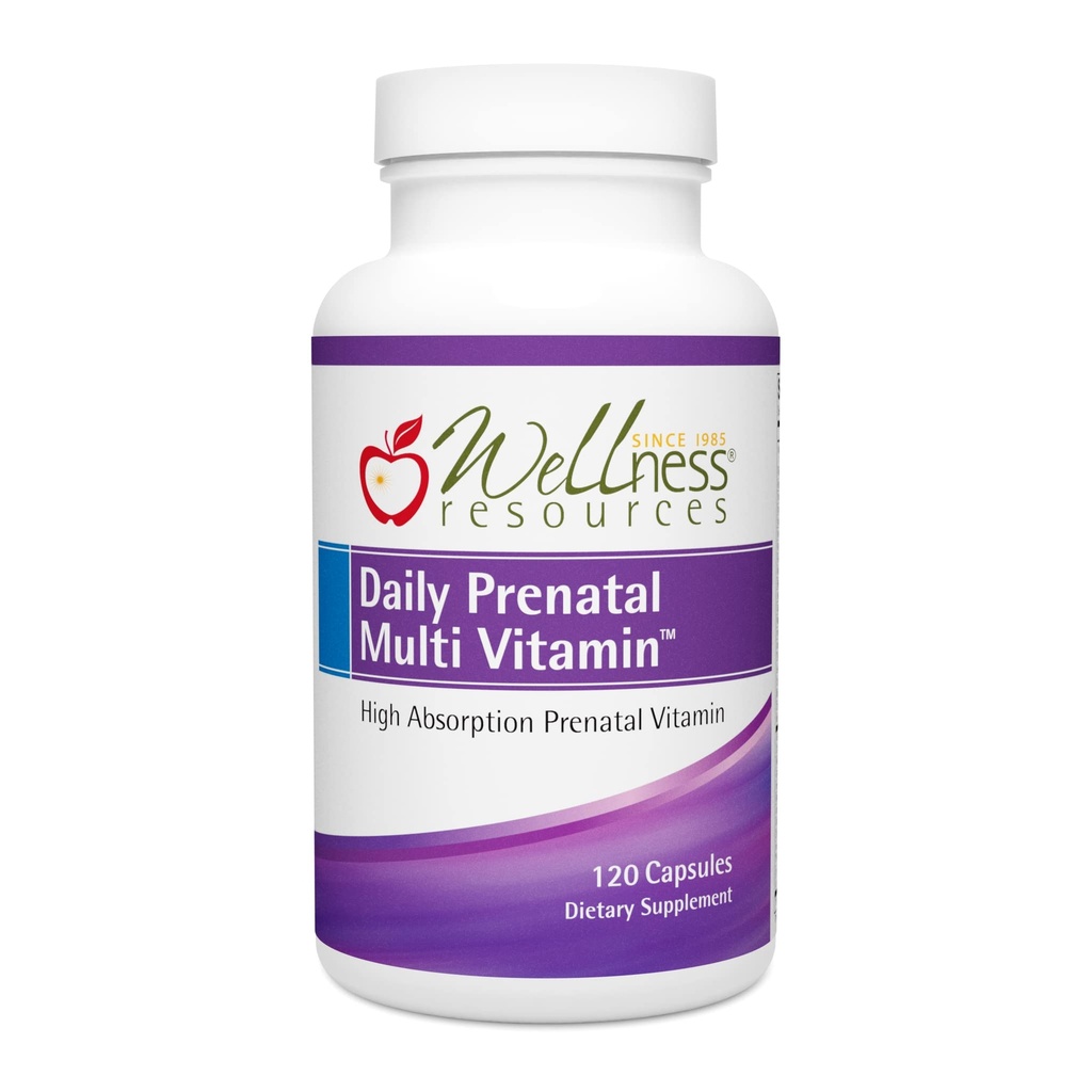 Ressources en matière de bien-être Vitamines quotidiennes multiples prénatales - Folate de méthyle Zinc Fer Bisglycinate Choline et nutriments clés - Vitamines naturelles postnatales postnatales pour les femmes - 120 capsules