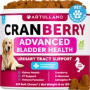 Hunde UTI Behandlung - Cranberry Supplement & Bladder Kontrolle für Hunde - Urinary Tract Infection Incontinence Pill, Bladder Stones - UTI Medicine Treats - 120 Soft Chews für Kidney Unterstützung mit Fischöl