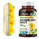 BIO KRAUTER Dandelion Root Capsules - 1800 mg Stärke - 100 Count - Dandelion Root Supplement - Vegan Capsules for Liver Support
