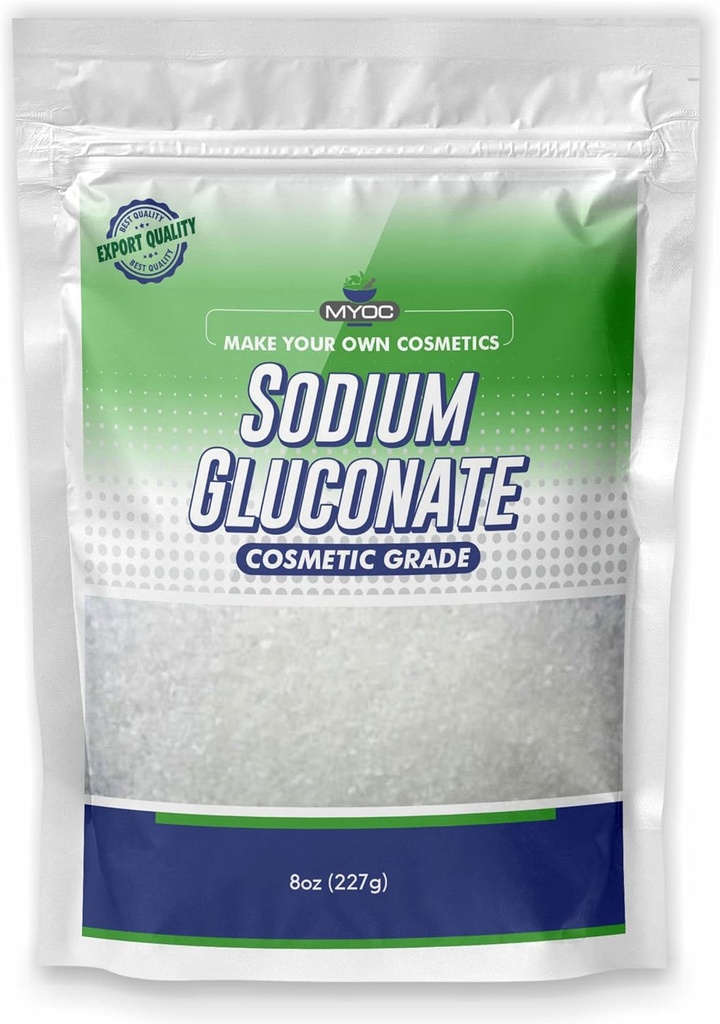 Natrium-Gluconat-Pulver – 227 Gm (8 Oz), reines Natrium-Gluconat für Haut, Natrium-Gluconate-Kosmetik, Natrium-Gluconate für Seifenherstellung, Natrium-Gluconate für kosmetische, Natrium-Gluconate-Bulk