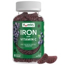 Eisen-Gummi-Ergänzung mit Vitamin C – 10 mg Eisen-Ergänzung – Great-Tasting Gummis Grape Flavor – Unterstützt Immun-Gesundheit & Hilft mit Eisenmangel – Vegan, Kosher, Non-GMO – 60 Zähler