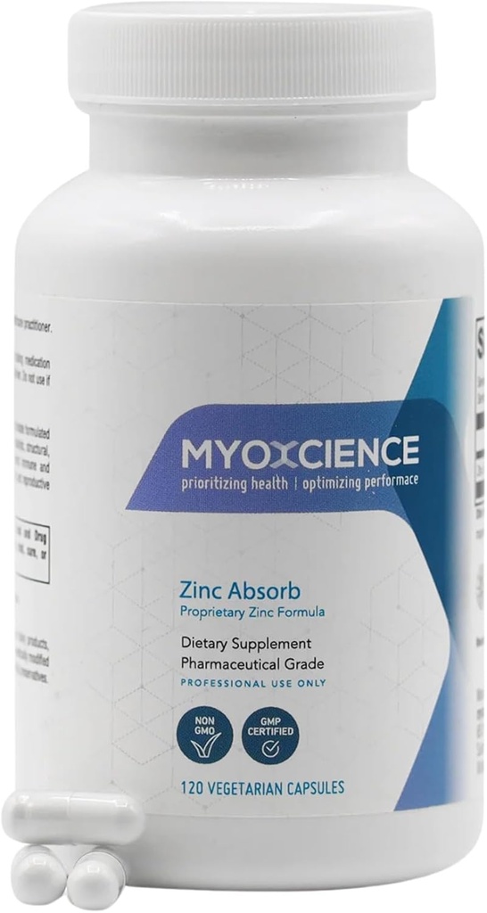 MYOXCIENCE Zinc Absorb | Proprietäre Zinkformel (120 vegetarische Kapseln)