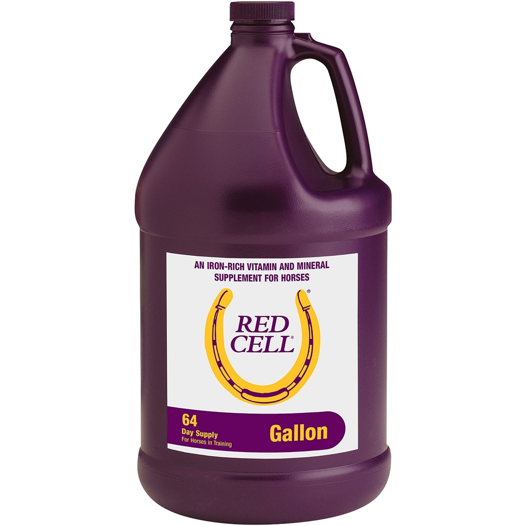 Farnam Horse Health Red Cell, Flüssiges Vitamin-Iron-Mineral-Ergänzungsmittel für Pferde, hilft, wichtige Ernährungszuschläge in der Pferdeernährung, 1 Gallon, 128 Oz., 64-Tage-Versorgung