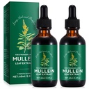 Mullein Tropfen für Lunge 4 Fl Oz - Mullein Blatt Extrakt für Lunge mit Chlorophyll - Natürliche Kräuterergänzung für Lung Cleanse, Respiratorische Unterstützung, Boosts Immunität, Digestive Wellness