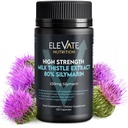 NUTRITION ÉLÉVÉE Thistle de lait - 288 mg, 80% Extrait de silymarin - 120 capsules véganes - Supplément de santé alimentaire - Aide à maintenir la fonction hépatique et confort digestif