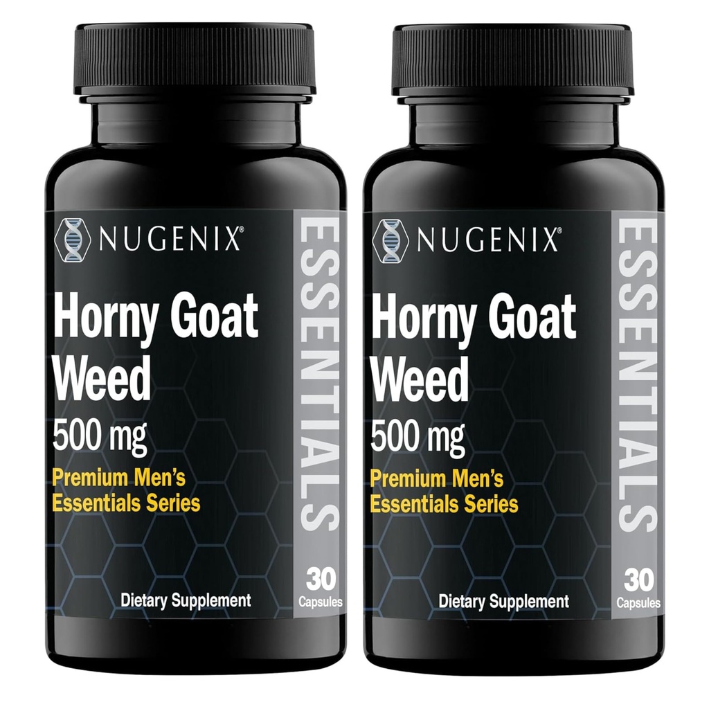 Nugenix Essentials Extrait de mauvaises herbes Horny Goat - Extrait Epimedium - 60 Capsules