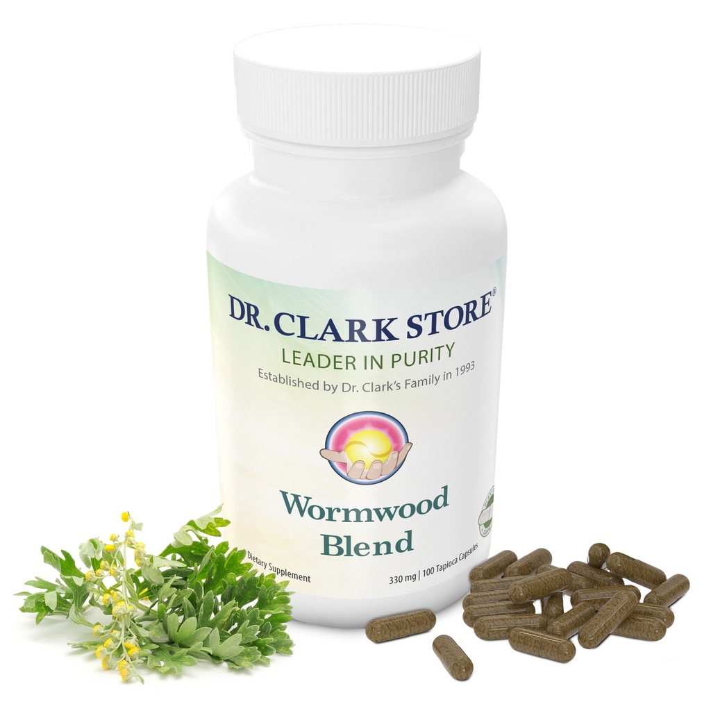Dr Clark Superblend Wormwood Capsules - Végétarien 330 mg, 100 Capsules - Wormwood Herb sans conservateurs artificiels, Wormwood Combinaison avec Quassia