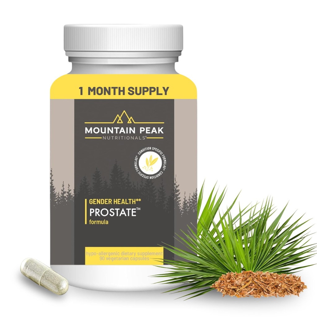 Mountain Peak Nutritionals Prostata Supplement - unterstützt Blasenfunktion und Stoffwechsel - Prostata-Unterstützung Ergänzung für Männer mit Saw Palmetto Extract, Pygeum (90 Vegetarische Kapseln)
