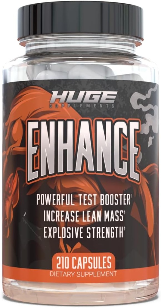 Suppléments énormes - Booster de testostérone naturel pour les hommes - Augmenter la force, la taille et l'endurance - 240 capsules