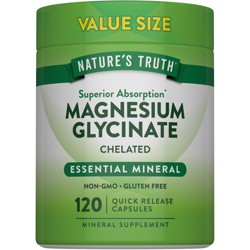 Nature's Truth Magnésium Glycinate 200mg.120 Capsules.
