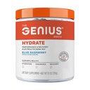 The Genius Brand Genius Hydrate - Electrolyte Supplement for Daily Hydration - Coconut Water - Sugar-Free - 8 Essential Minerals & Nutrients - Non-GMO - Blue Raspberry - 50 Servings