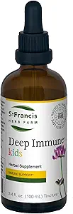 St. Francis Herbal - Deep Immune Tincture for Kids 100 ml - Natural Immune Support Booster - Vegetarian - Organic Herbs