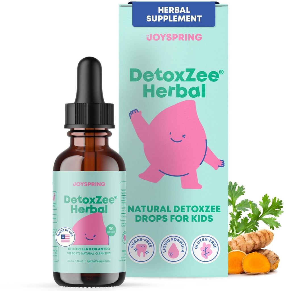 JoySpring Kräuter-Detox für Kinder – Cilantro-Extrakt Cleanse, um Speech zu unterstützen und zu verbessern Verhalten – Natürliche Detox mit Cilantro - 1 fl oz (30 Servierungen)