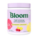 Bloom Nutrition High Energy Pre Workout mit Beta Alanin, Ginseng und L Tyrosin für Aminoenergie, natürliches Koffeinpulver aus Grüntee-Extrakt, Keto, zuckerfreie Getränkemischung, Himbeerzitrone