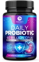 Probiotics 60 Billion CFU - 10 Strains + Verdauungsenzyme & Präbiotika - Best Probiotic for Women & Men, unterstützt Immune, Gut Health, Okzial Constipation, Durchfall, Gas & Bloating - 60 Kapseln