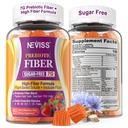 1Pack Gommies de fibre pour les adultes avec Psyllium Husk, 7G(Soluble + Insoluble) Fibre prébiotique quotidienne avec Inuline, FOS, Guar Gum, Multivitamines pour la santé quotidienne digestive, Support Gut de régularité, sans sucre
