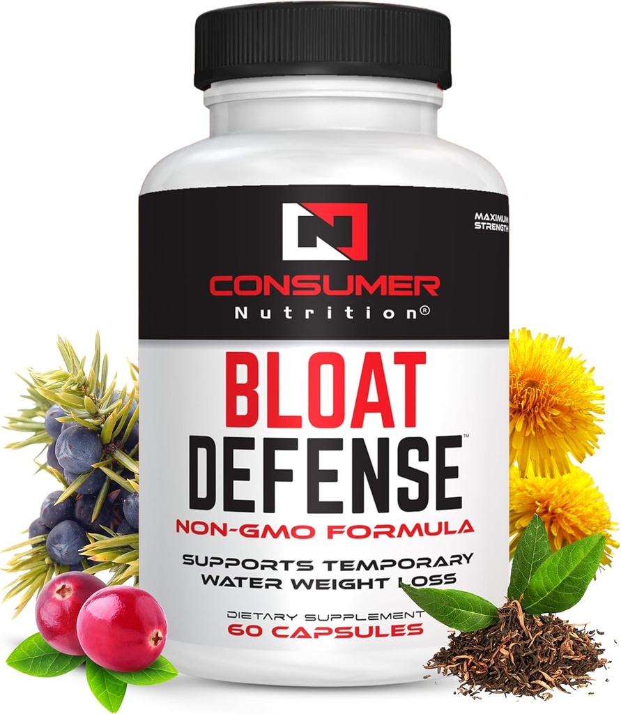 Pilules diurétiques Flush Résistance maximale - Retenue d'eau et pilules d'eau pour les femmes et les hommes avec vinaigre de cidre de pomme et feuille de dandelion pour Bloaging 60 Capsules