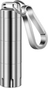 TISUR Titanium kleine Pillenhalter Schlüsselanhänger, Tragbare Pille Fall Wasserdichte Pocket Pill Box Container Träger Pillen, Vitamine, Fischöl, Ergänzungen zu halten