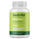 Bioperine 10mg (120 Capsules végétariennes) - Pas de stéarates - Vegan - Non OGM - Sans gluten - Enhancer d'absorption